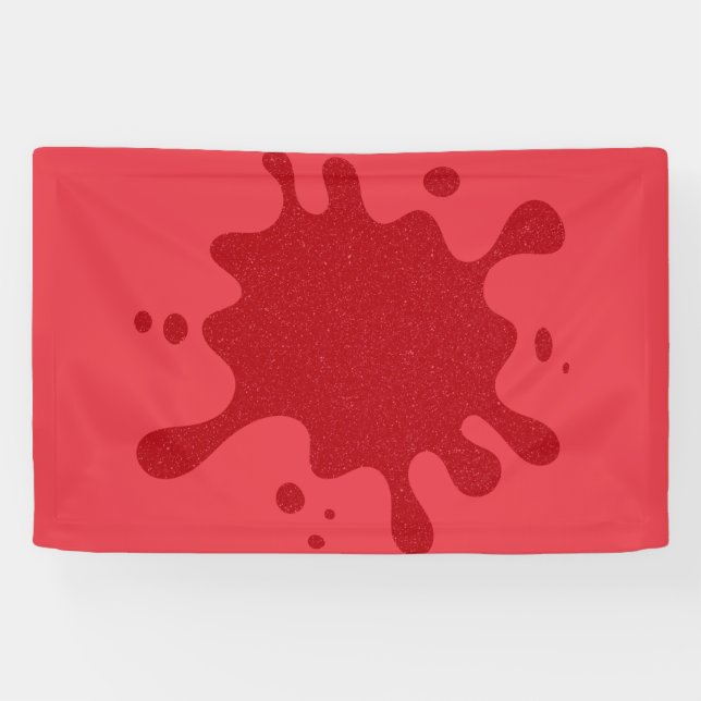 Benutzerdefiniertes Rot auf Tomato Red Splash Bann Banner (Horizontal)