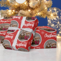 Benutzerdefiniertes rotes Frohe Weihnachten Ein-Kr