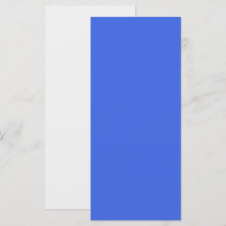 Benutzerdefiniertes Royalblau und Weiß Flaches Men Menükarte