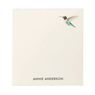 Benutzerdefiniertes Ruby-throated Hummingbird Note Notizblock