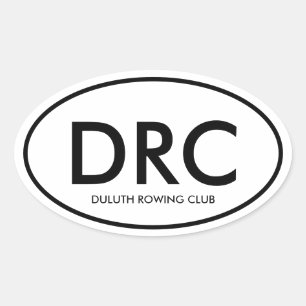 Benutzerdefiniertes Rudelclub-Monogramm Ovaler Aufkleber