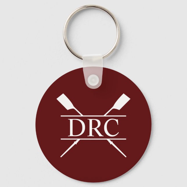 Benutzerdefiniertes Ruderclub-Monogramm Schlüsselanhänger (Vorderseite)