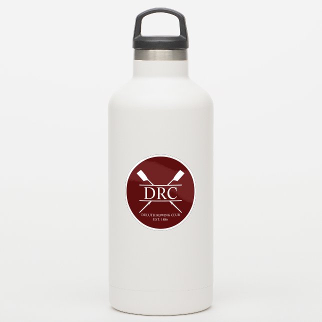 Benutzerdefiniertes Ruderverein-Monogramm Aufkleber (Wassserflasche)