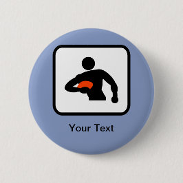 Benutzerdefiniertes Rugby-Player-Logo Button