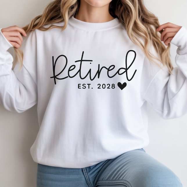 Benutzerdefiniertes Ruhestands-Sweatshirt-Geschenk Sweatshirt (Happy Retirement Sweatshirt Personalized Gift for Coworker, Officially Retired Sweatshirt for Her)