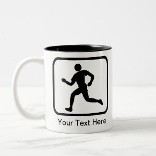 Benutzerdefiniertes Runner-Logo Zweifarbige Tasse
