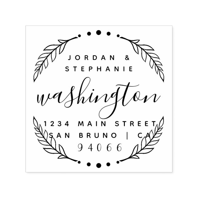 Benutzerdefiniertes rustikales Skript nur verheira Permastempel (Design)