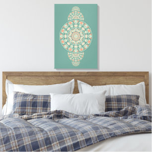 Benutzerdefiniertes Sage & Sand Retro-Ornament-Man Leinwanddruck