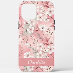 Benutzerdefiniertes Sakura-Blume-Muster Rosa Case-Mate iPhone Hülle