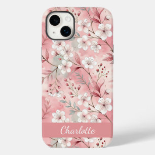 Benutzerdefiniertes Sakura-Blume-Muster Rosa Case-Mate iPhone 14 Plus Hülle