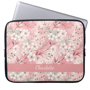 Benutzerdefiniertes Sakura-Blumenmuster Rosa Laptopschutzhülle