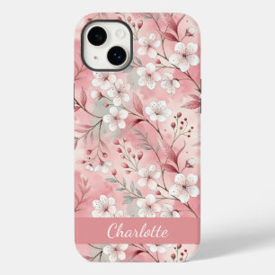 Benutzerdefiniertes Sakura-Blütenmuster Rosa Case-Mate iPhone 14 Plus Hülle
