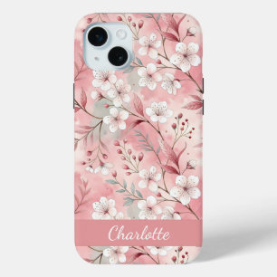 Benutzerdefiniertes Sakura-Blütenmuster Rosa Case-Mate iPhone Hülle