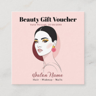 Benutzerdefiniertes Salon Pink Beauty-Geschenk Rabattkarte