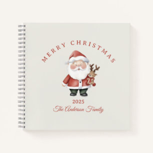 Benutzerdefiniertes Santa-Wasserfarben-Weihnachtsg Notizbuch
