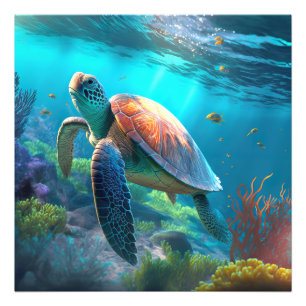 Benutzerdefiniertes Schildkrötenbild-Foto-Druck-An Fotodruck