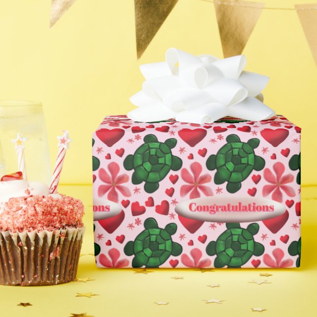 Benutzerdefiniertes Schildkrötenmuster Geschenkpap Geschenkpapier (Geburtstagsparty)
