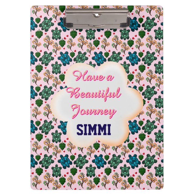 Benutzerdefiniertes Schildkrötenmuster Klemmbrett (Vorderseite)