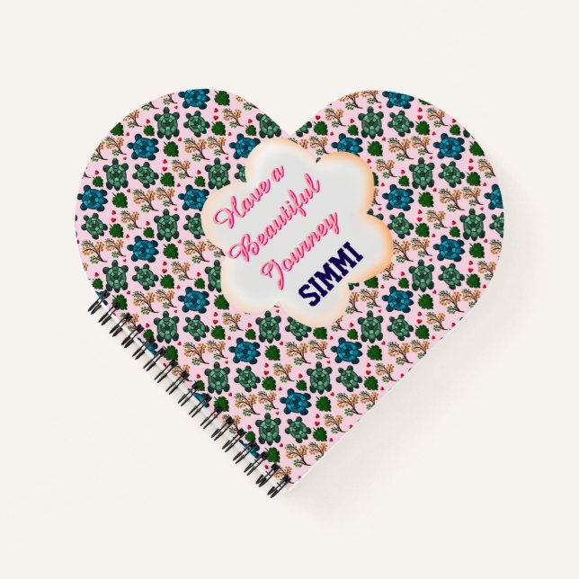 Benutzerdefiniertes Schildkrötenmuster Notizbuch (Vorderseite)