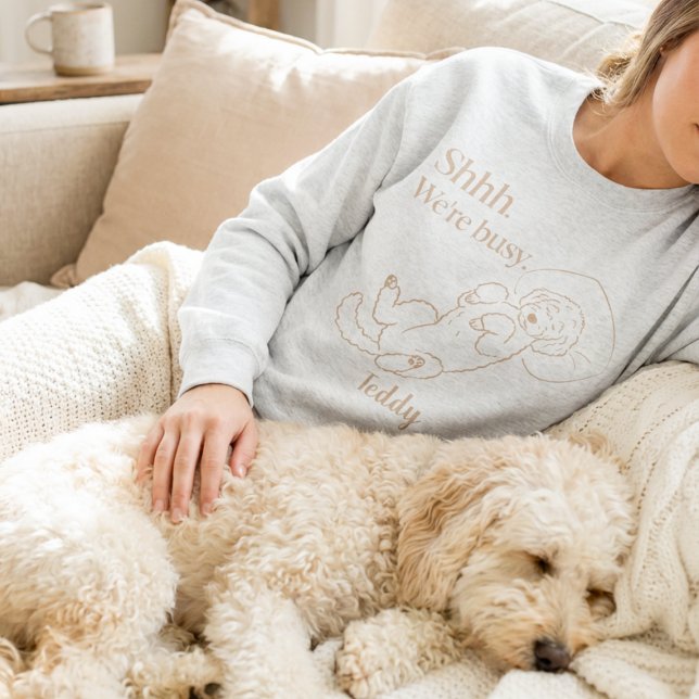 Benutzerdefiniertes Schlafender Doodle-Mama mit Hu Sweatshirt (Von Creator hochgeladen)
