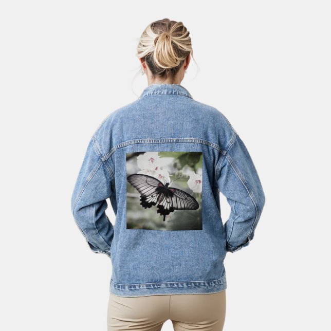 Benutzerdefiniertes Schmetterlingsbild Perfect Cla Jeansjacke (Modell)