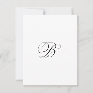 Benutzerdefiniertes Schriftmonogramm "B" Mitteilungskarte