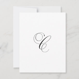 Benutzerdefiniertes Schriftmonogramm "C" Mitteilungskarte