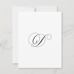 Benutzerdefiniertes Schriftmonogramm "D" Mitteilungskarte