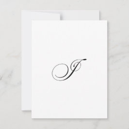 Benutzerdefiniertes Schriftmonogramm "I" Mitteilungskarte