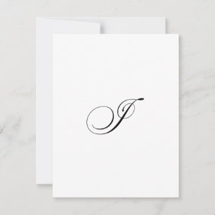 Benutzerdefiniertes Schriftmonogramm "I" Mitteilungskarte