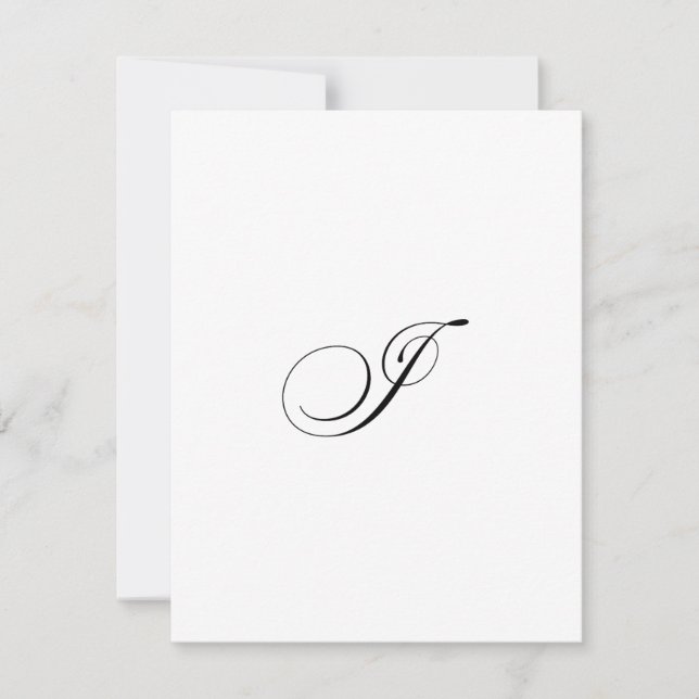 Benutzerdefiniertes Schriftmonogramm "I" Mitteilungskarte (Vorderseite)