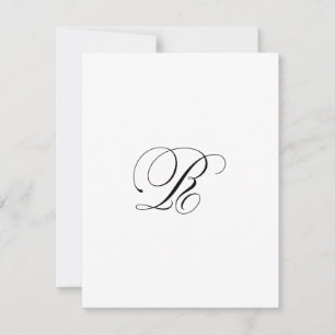 Benutzerdefiniertes Schriftmonogramm "R" Mitteilungskarte