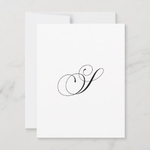 Benutzerdefiniertes Schriftzug-Monogramm "S" Mitteilungskarte