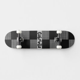 Benutzerdefiniertes schwarz-graues Prüfplatinenmus Skateboard