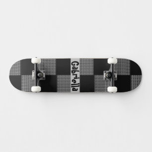 Benutzerdefiniertes schwarz-graues Prüfplatinenmus Skateboard