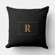 Benutzerdefiniertes Schwarz mit Golden Initials Th