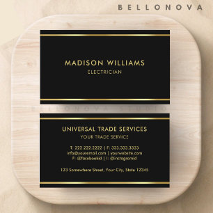 Benutzerdefiniertes Schwarz und Gold Premium Profe Visitenkarte
