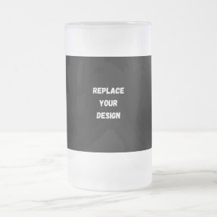 Benutzerdefiniertes Schwarzes Design Hinzufügen vo Mattglas Bierglas
