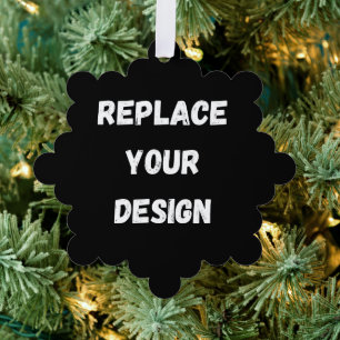 Benutzerdefiniertes Schwarzes Design Hinzufügen vo Ornament Karte