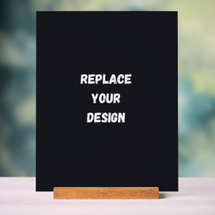 Benutzerdefiniertes schwarzes einfaches Design Fot Acrylschild
