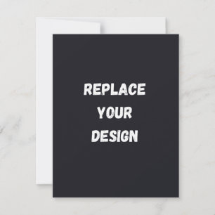 Benutzerdefiniertes schwarzes einfaches Design Fot Dankeskarte