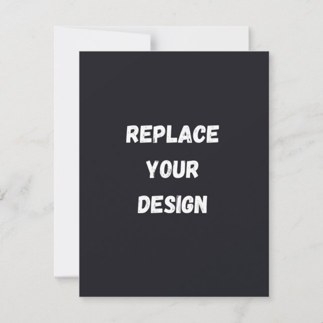 Benutzerdefiniertes schwarzes einfaches Design Fot Dankeskarte (Vorderseite)