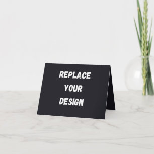Benutzerdefiniertes schwarzes einfaches Design Fot Dankeskarte