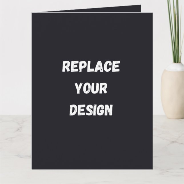 Benutzerdefiniertes schwarzes einfaches Design Fot Dankeskarte (Vorderseite)