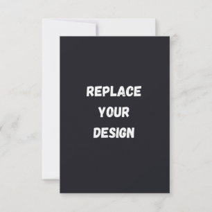 Benutzerdefiniertes schwarzes einfaches Design Fot Dankeskarte