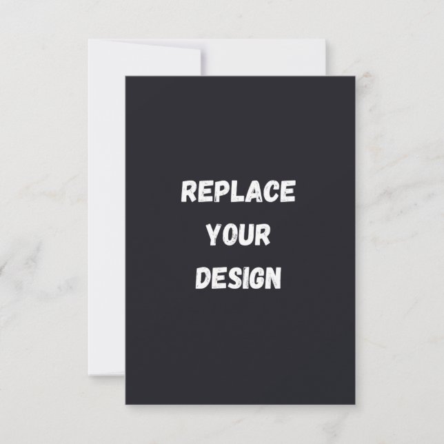 Benutzerdefiniertes schwarzes einfaches Design Fot Dankeskarte (Vorderseite)