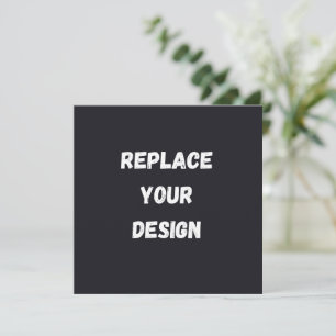Benutzerdefiniertes schwarzes einfaches Design Fot Dankeskarte