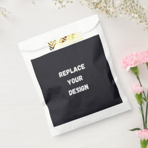 Benutzerdefiniertes schwarzes einfaches Design Fot Geschenktütchen
