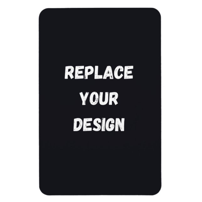 Benutzerdefiniertes schwarzes einfaches Design Fot Magnet (Vertikal)
