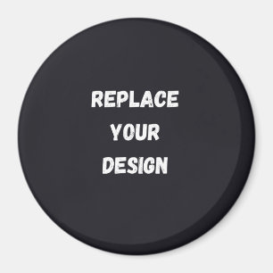 Benutzerdefiniertes schwarzes einfaches Design Fot Magnet